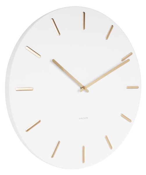 Present time Bílo zlaté nástěnné hodiny Torguen 45 cm