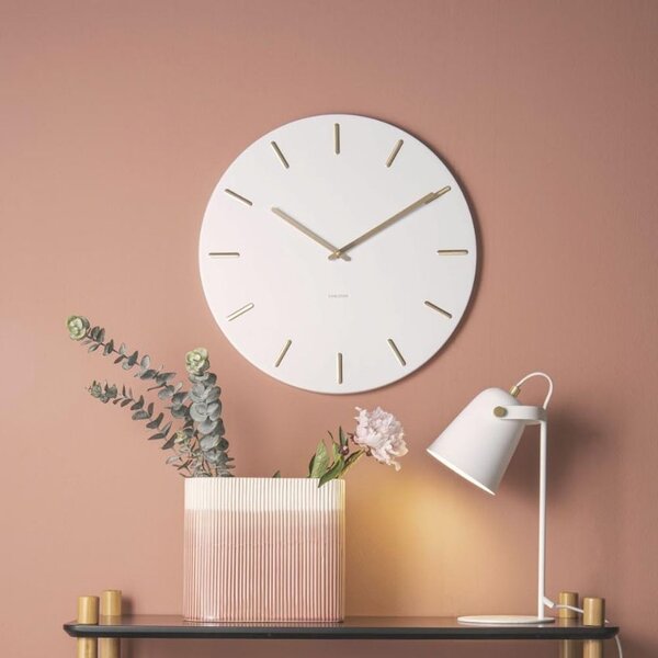 Present time Bílo zlaté nástěnné hodiny Torguen 45 cm