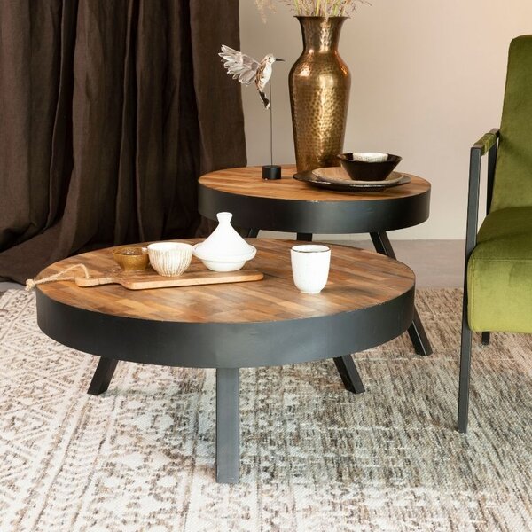 White Label Dřevěný konferenční stolek WLL SURI LARGE 74 cm