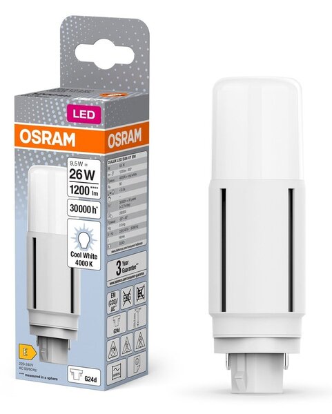 LED žárovka G24d 9.5 W DELUXE, studená bílá