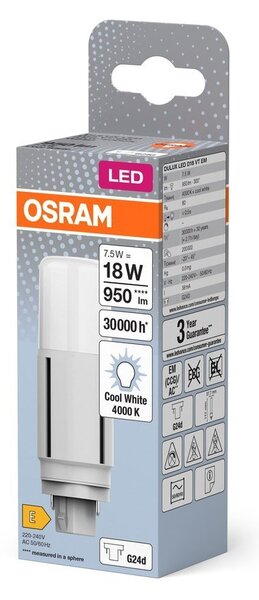 LED žárovka G24d 7.5 W DELUXE, studená bílá