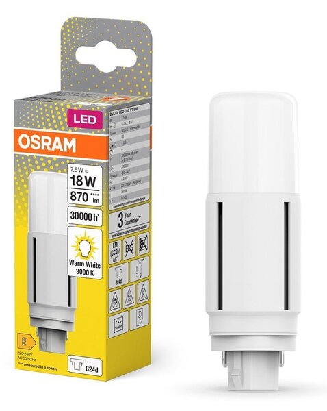 LED žárovka G24d 7.5 W DELUXE, teplá bílá