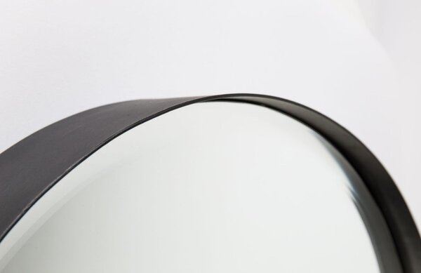 White Label Černé závěsné zrcadlo WLL Raj Medium O 60 cm
