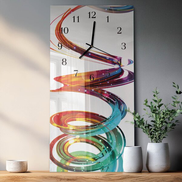 Skleněné hodiny vertikální Spirála zsppc-30x60-00181139