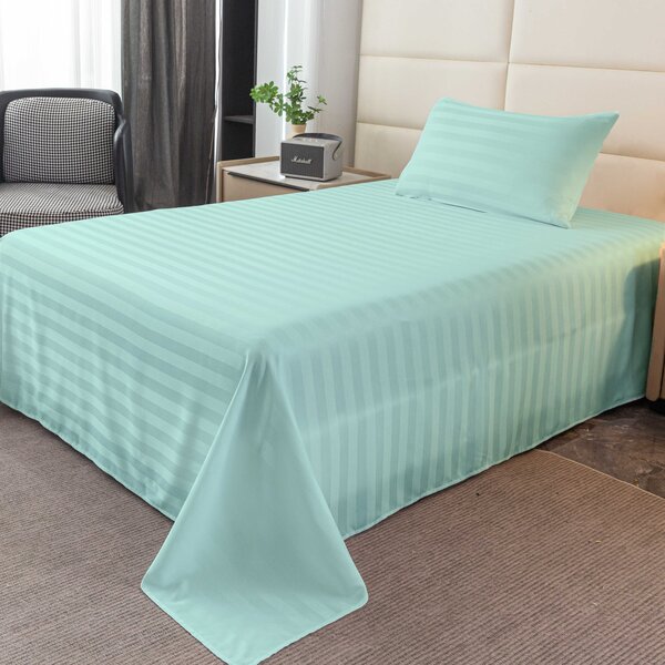 Hotelové prostěradlo z mikrovlákna 140x240 cm a povlak na polštář 50x70 cm JASMINE, mentolové Typ zapínání: Hotelová kapsa