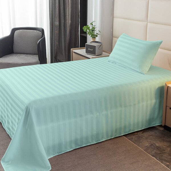 Hotelové prostěradlo z mikrovlákna 140x240 cm a povlak na polštář 50x70 cm JASMINE, mentolové Typ zapínání: Hotelová kapsa