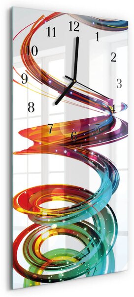 Skleněné hodiny vertikální Spirála zsppc-30x60-00181139