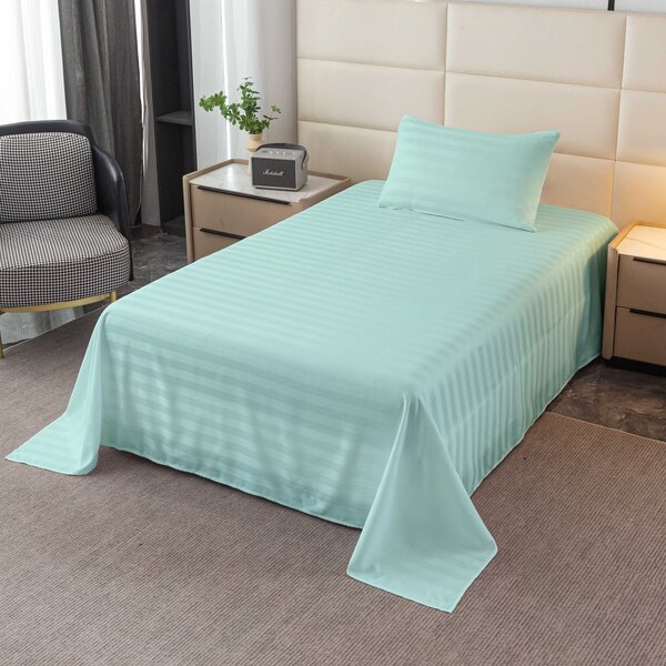 Hotelové prostěradlo z mikrovlákna 140x240 cm a povlak na polštář 50x70 cm JASMINE, mentolové Typ zapínání: Hotelová kapsa