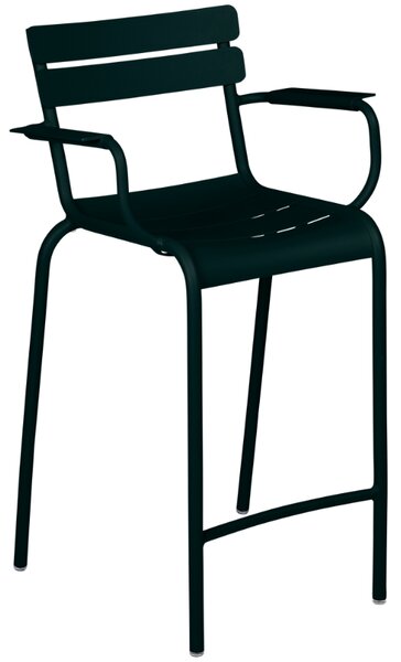 Černá kovová barová židle Fermob Luxembourg 69,5 cm