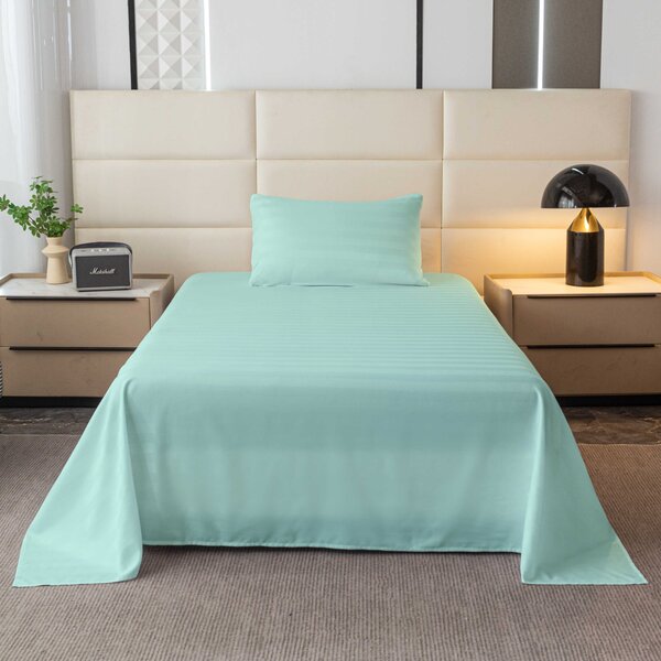 Hotelové prostěradlo z mikrovlákna 140x240 cm a povlak na polštář 50x70 cm JASMINE, mentolové Typ zapínání: Hotelová kapsa