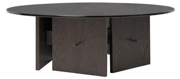 FERM LIVING Konferenční stolek Aukko, Tinted Glass / Dark Oak