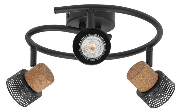 Dekorativní LED svítidlo GU10 3 SPOT CORK SPIRAL, teplá bílá