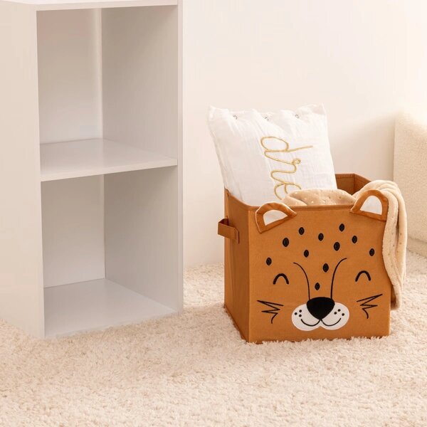 Úložný box Leopard, 29x29x29 cm, hnědá BX