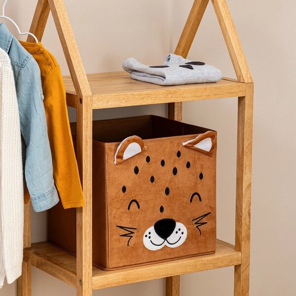 Úložný box Leopard, 29x29x29 cm, hnědá BX