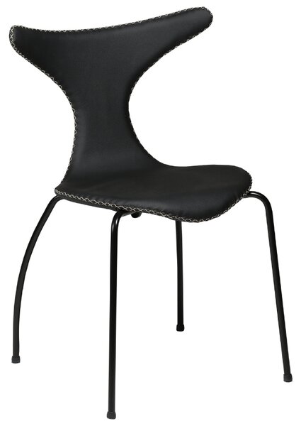 ​​​​​Dan-Form Černá kožená jídelní židle DAN-FORM Dolphin