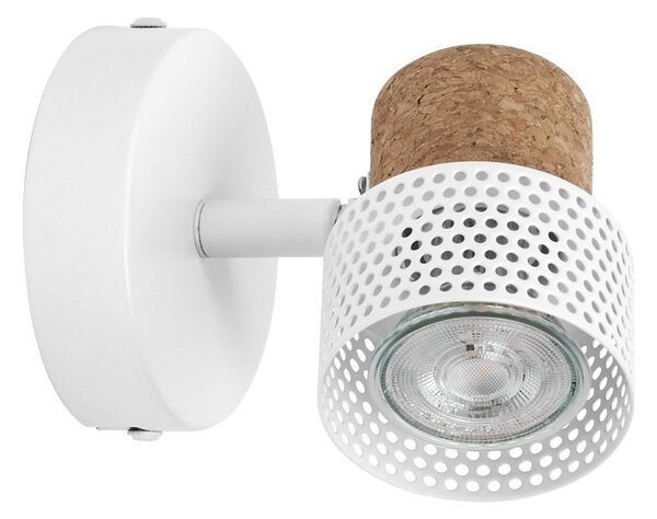 Bílé LED nástěnné svítidlo GU10 3,4 W SPOT CORK, teplá bílá