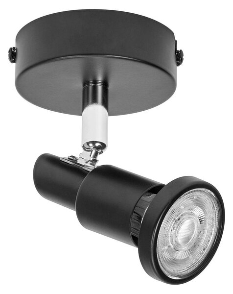 Černé LED stropní svítidlo GU10 3,4 W SPOT, teplá bílá