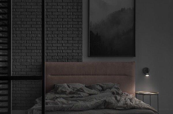 Černé LED stropní svítidlo GU10 3,4 W SPOT, teplá bílá