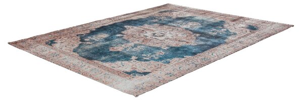 KOBEREC TKANÝ NA PLOCHO, 140/200 cm modrá, krémová Kayoom - Online Only koberce & rohožky, Online Only