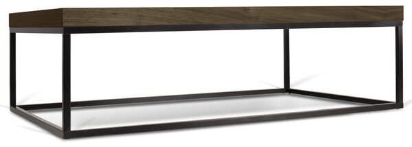 Temahome Ořechový konferenční stolek Xanti II 120 x 75 cm s černou podnoží