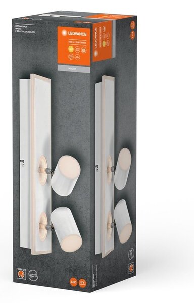 Bílé LED nástěnné svítidlo 29 W 2 SPOT MARS, teplá bílá
