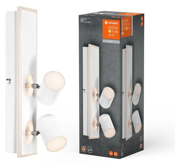 Bílé LED nástěnné svítidlo 29 W 2 SPOT MARS, teplá bílá