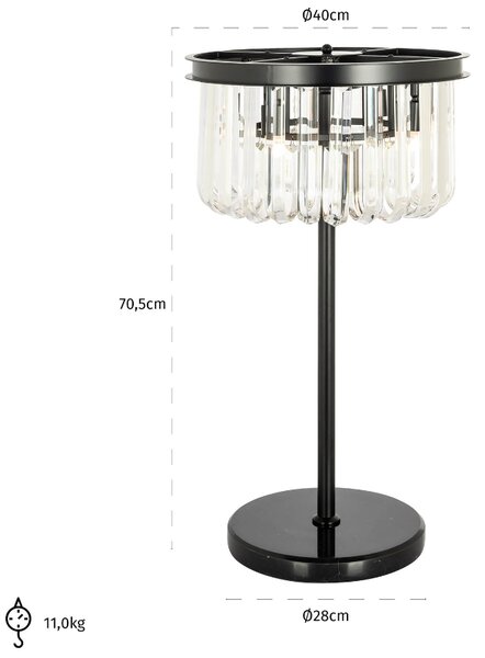 -25 % Dny MOMENTI– Richmond Křišťálová stolní lampa Bessy