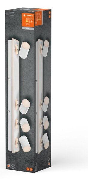 Bílé LED stropní svítidlo 58,5 W 4 SPOT MARS, teplá bílá
