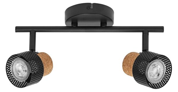 LED nástěnné svítidlo GU10 6,8 W 2 SPOT CORK, teplá bílá