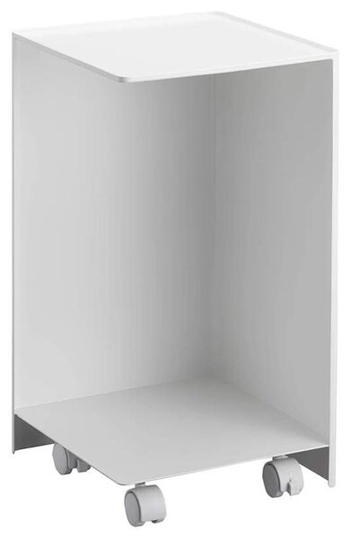 Bílý kovový pojízdný stojan na toaletní papír Yamazaki Tower 43 cm