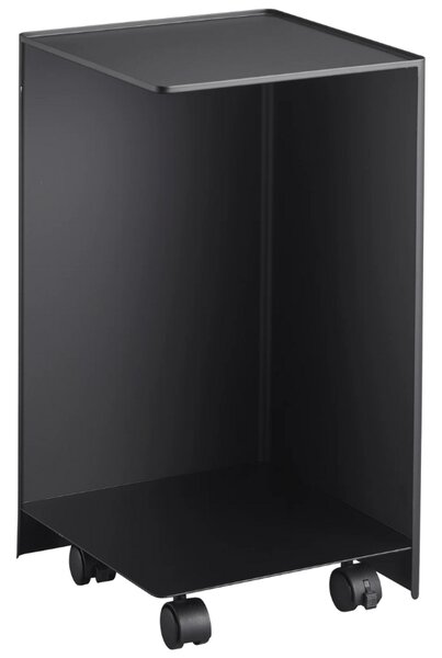 Černý kovový pojízdný stojan na toaletní papír Yamazaki Tower 43 cm