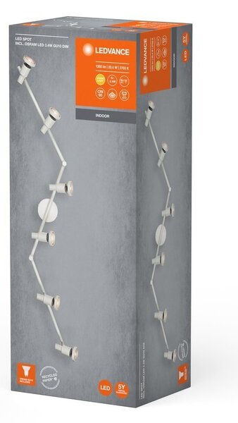 Bílé LED stropní svítidlo GU10 20,4 W SPOT, teplá bílá