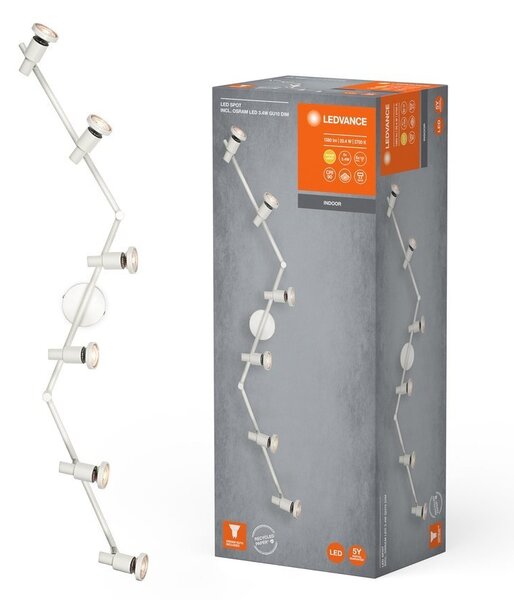 Bílé LED stropní svítidlo GU10 20,4 W SPOT, teplá bílá