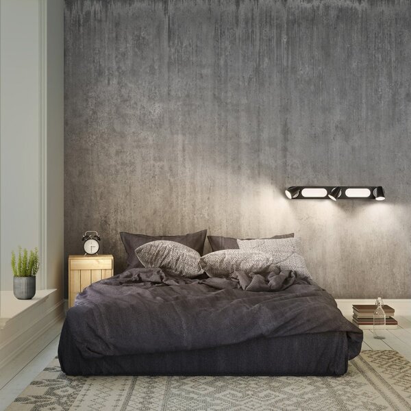 Černé LED stropní svítidlo 26 W NEPTUNE, teplá bílá