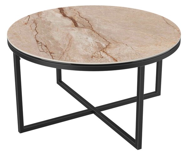Konferenční stolek TALIA LAQUE v. 40 cm dekor mramor Breccia