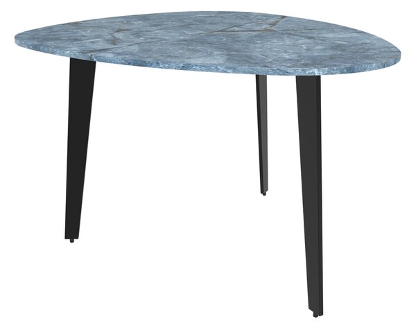 Konferenční stolek GALET v. 50 cm, dekor modrý onyx mramor