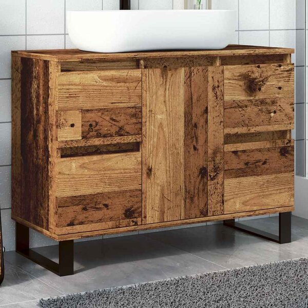 Koupelnová skříňka pod umyvadlo old wood 80x33x60 cm kompozit