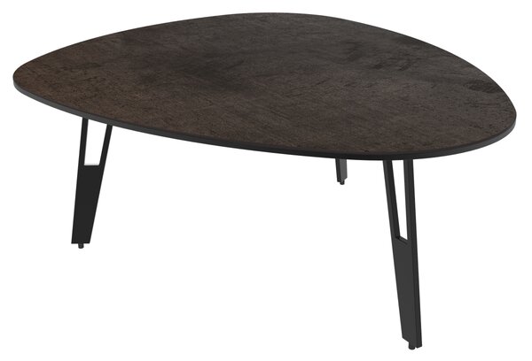 Konferenční stolek GALET v. 33 cm dekor tmavá ocel