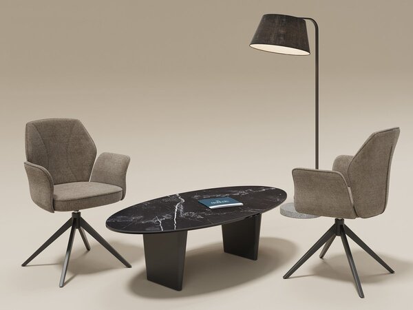 Konferenční stolek GOLIATH v. 38 cm dekor mramor Marquina
