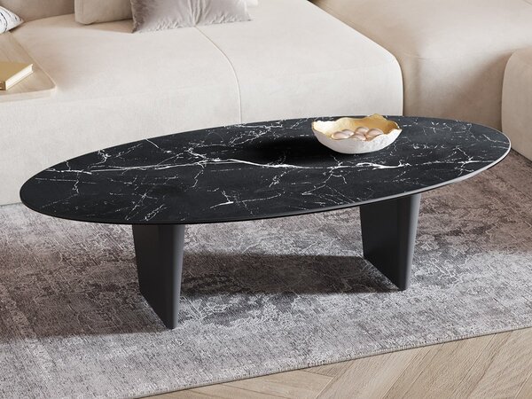 Konferenční stolek GOLIATH v. 38 cm dekor mramor Marquina