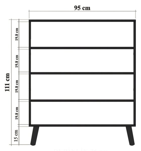 Bílá skříňka 95x111 cm Multilux – Kalune Design