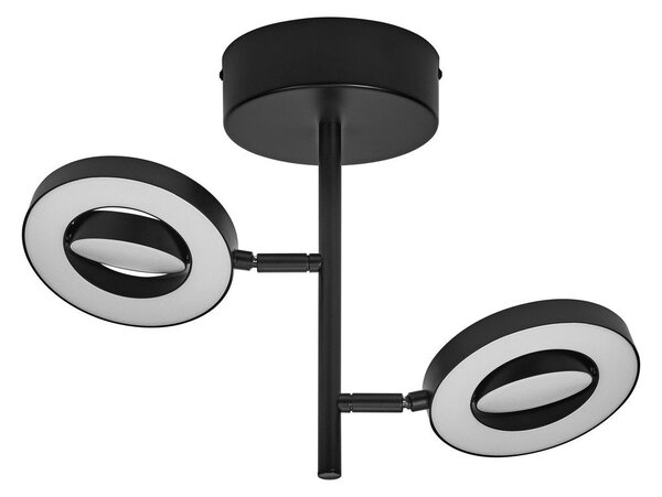 Designové černé LED stropní svítidlo 21 W SATURN, teplá bílá