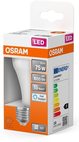 LED žárovka E27 10 W STAR CLASSIC A, studená denní bílá