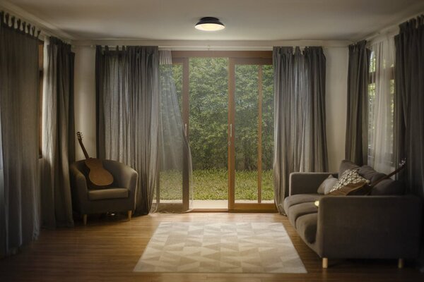 LED stropní svítidlo černé E27 ORBIS MILAN 305mm
