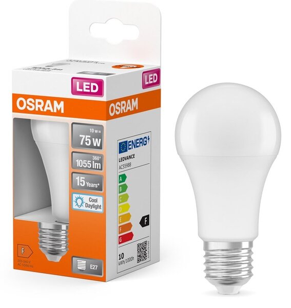 LED žárovka E27 10 W STAR CLASSIC A, studená denní bílá