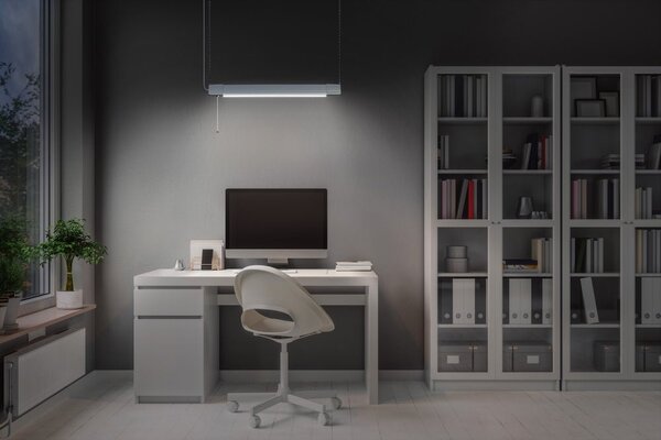 Bílé LED stropní svítidlo 0.6m 24 W LINE, studená bílá