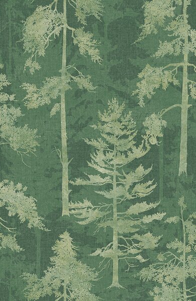 Zelená vliesová tapeta na zeď, les, stromy, 121425, New Eden, Graham&Brown Premium