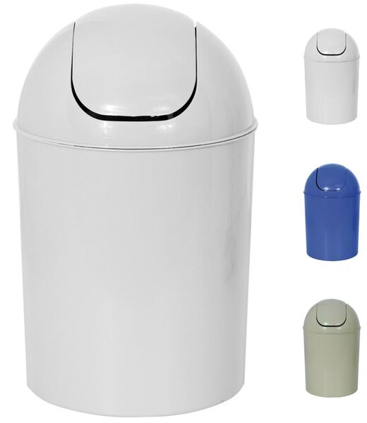 MSV výklopný odpadkový koš, bílý, plast, 5 L