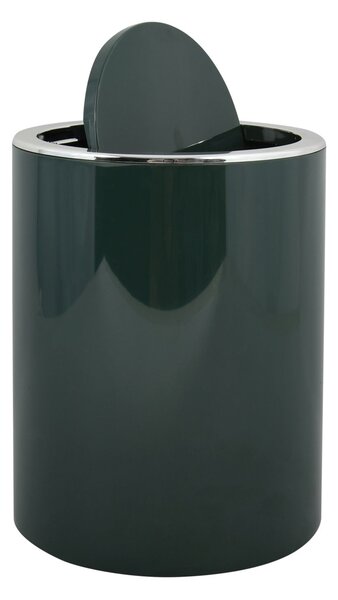 MSV výklopný odpadkový koš KAMAKA, tmavě zelený, plast, 6 L