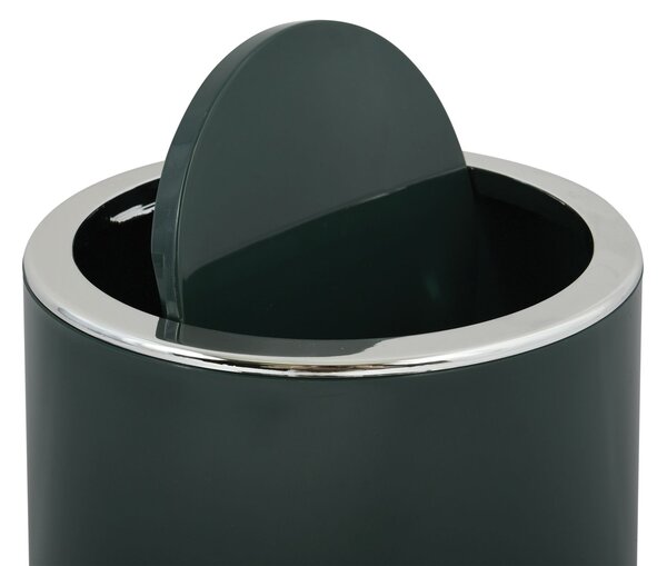MSV výklopný odpadkový koš KAMAKA, tmavě zelený, plast, 6 L